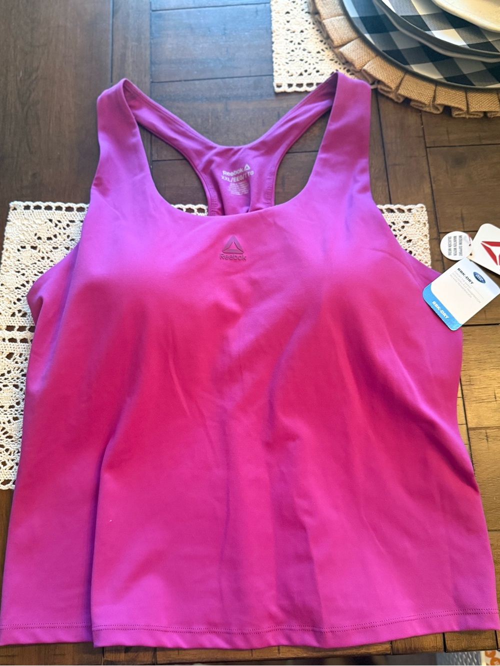 Reebok Women's Bright Magenta Racerback Tank